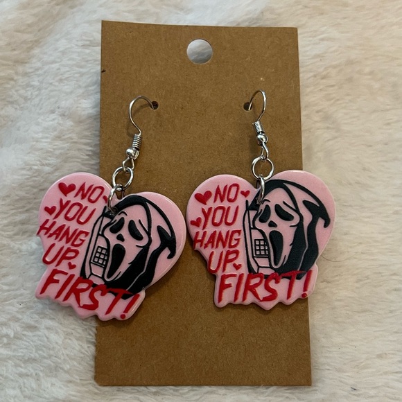 Jewelry - Ghost face scream horror movie earrings